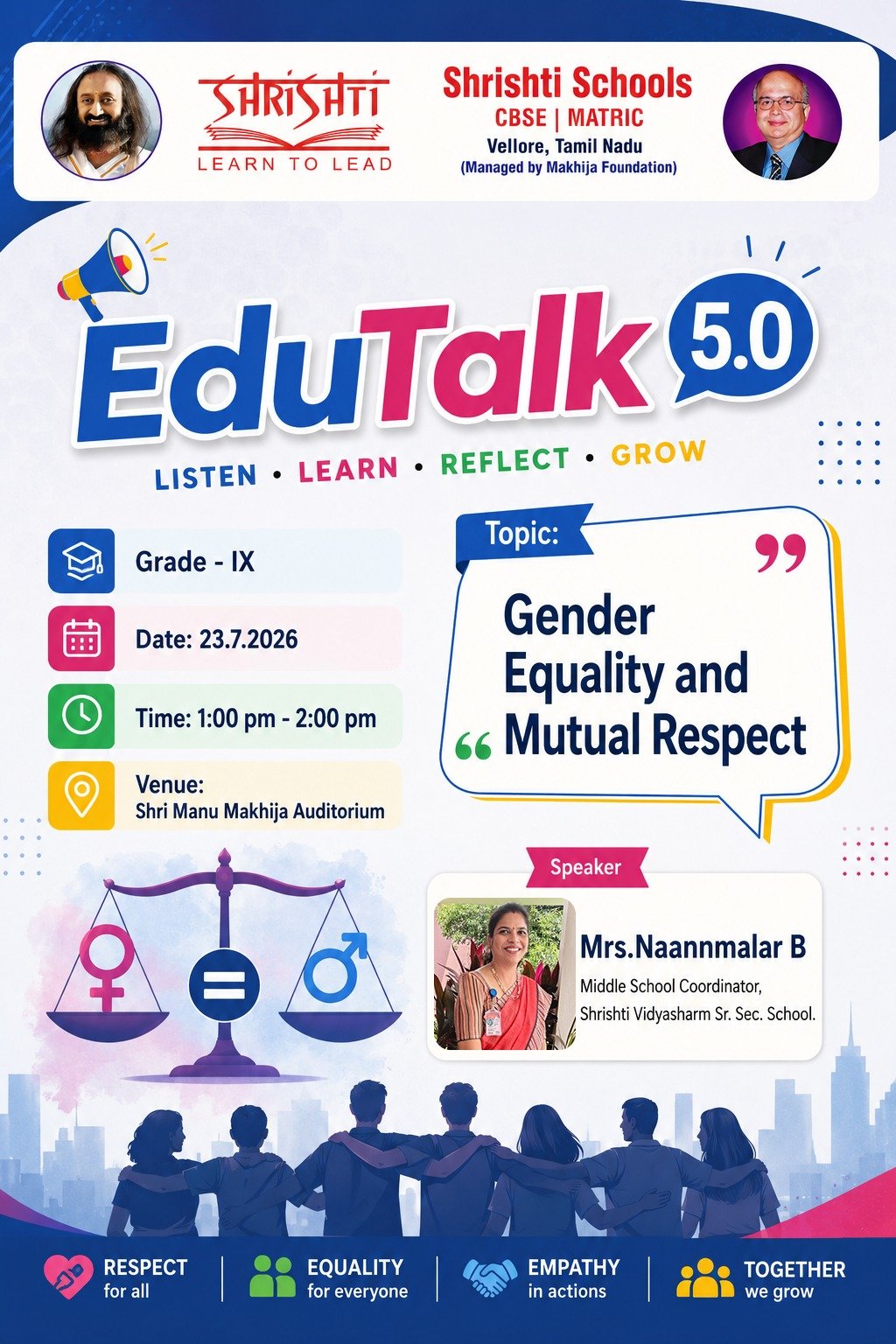 Edutalk 5.0 - Gender Equality and Mutual Respect For Grade IX